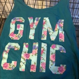 Gym chic racer back cotton tank
